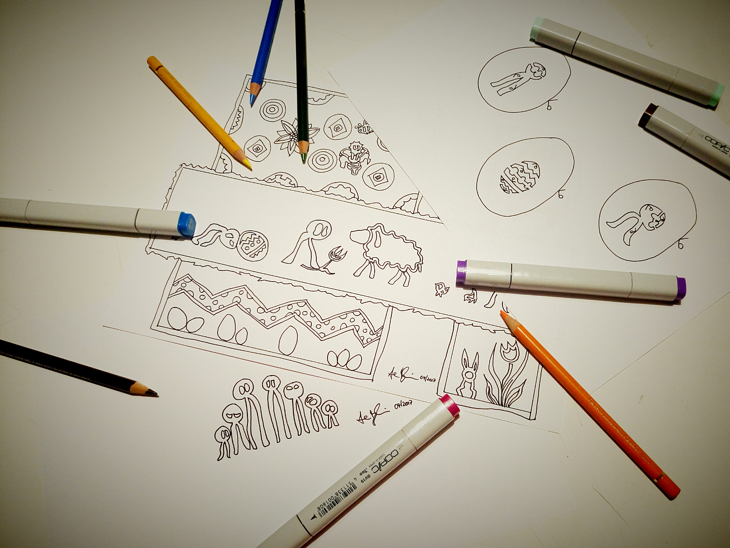 The blopdotink Easter Surprise Package - Happy Colouring!